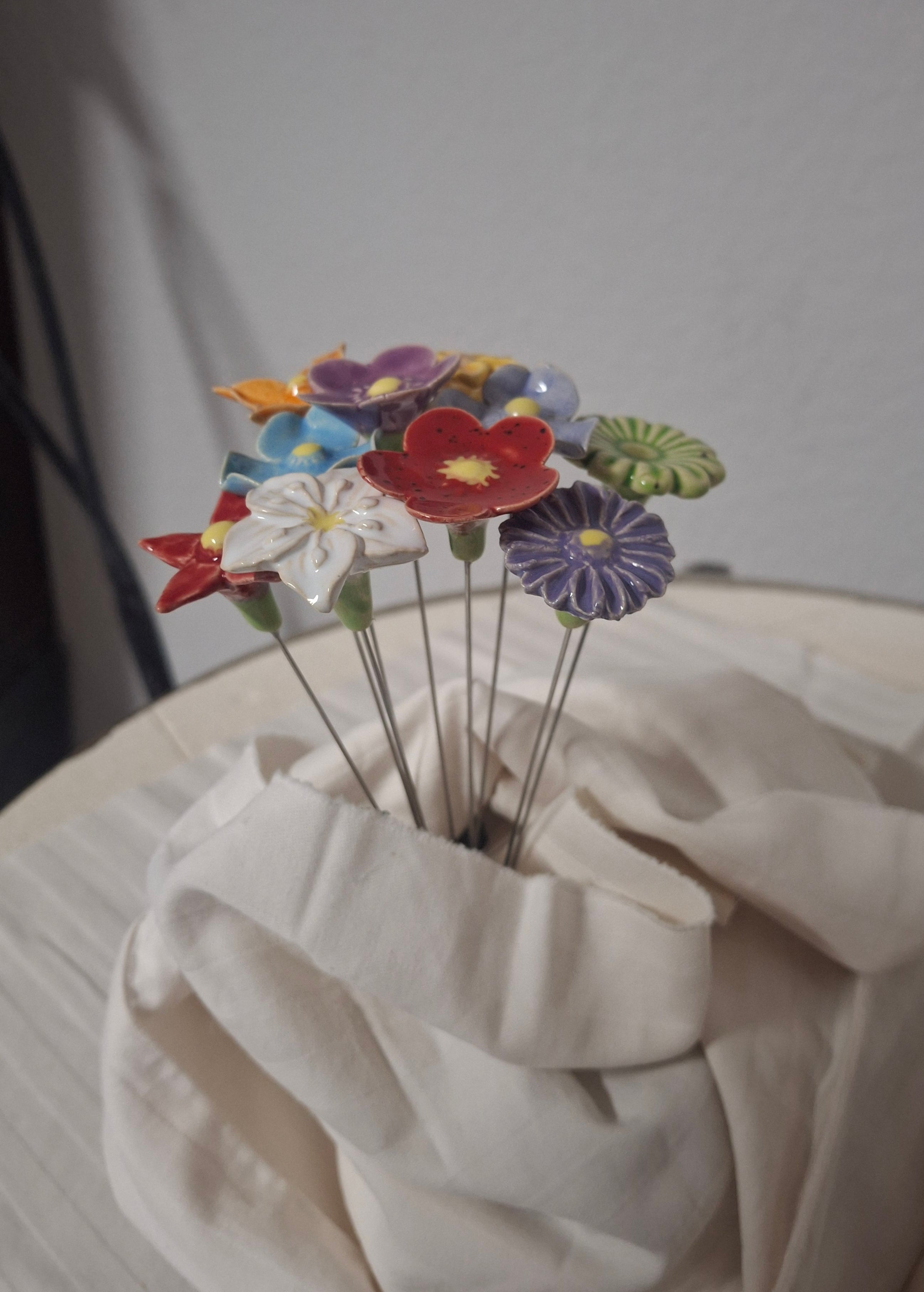 Keramikblümchen, 10 Stück, V2